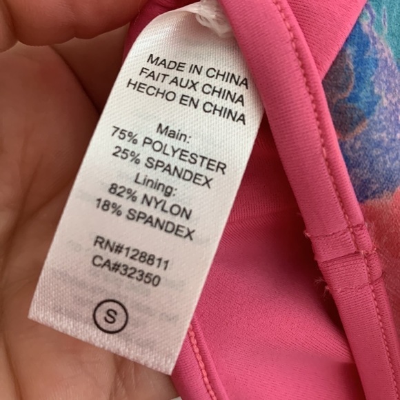 Loveshackfancy X Beach Riot Cheryl One Piece swimsuit small pink floral nwot - Picture 7 of 9